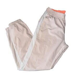 Lululemon Work it Out Track Pants lined Cream Pink Size 10 Athletic Joggers‎
